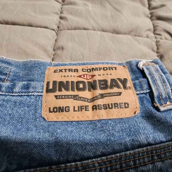90s Blue Denim Union Bay Shorts Size 34 - Picture 8 of 10